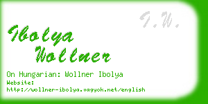 ibolya wollner business card